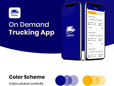 On Demand Trucking App app business logistics on demand on demand app truck trucker trucking trucks uber clone uber clone app uber design uber for truck