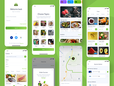 Groceries Delivery App UI delivery app delivery service groceries grocery grocery app grocery delivery grocery list grocery online grocery store instacart on demand on demand app online shopping