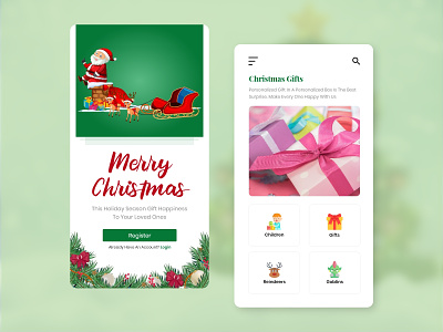 Creative Christmas App UI