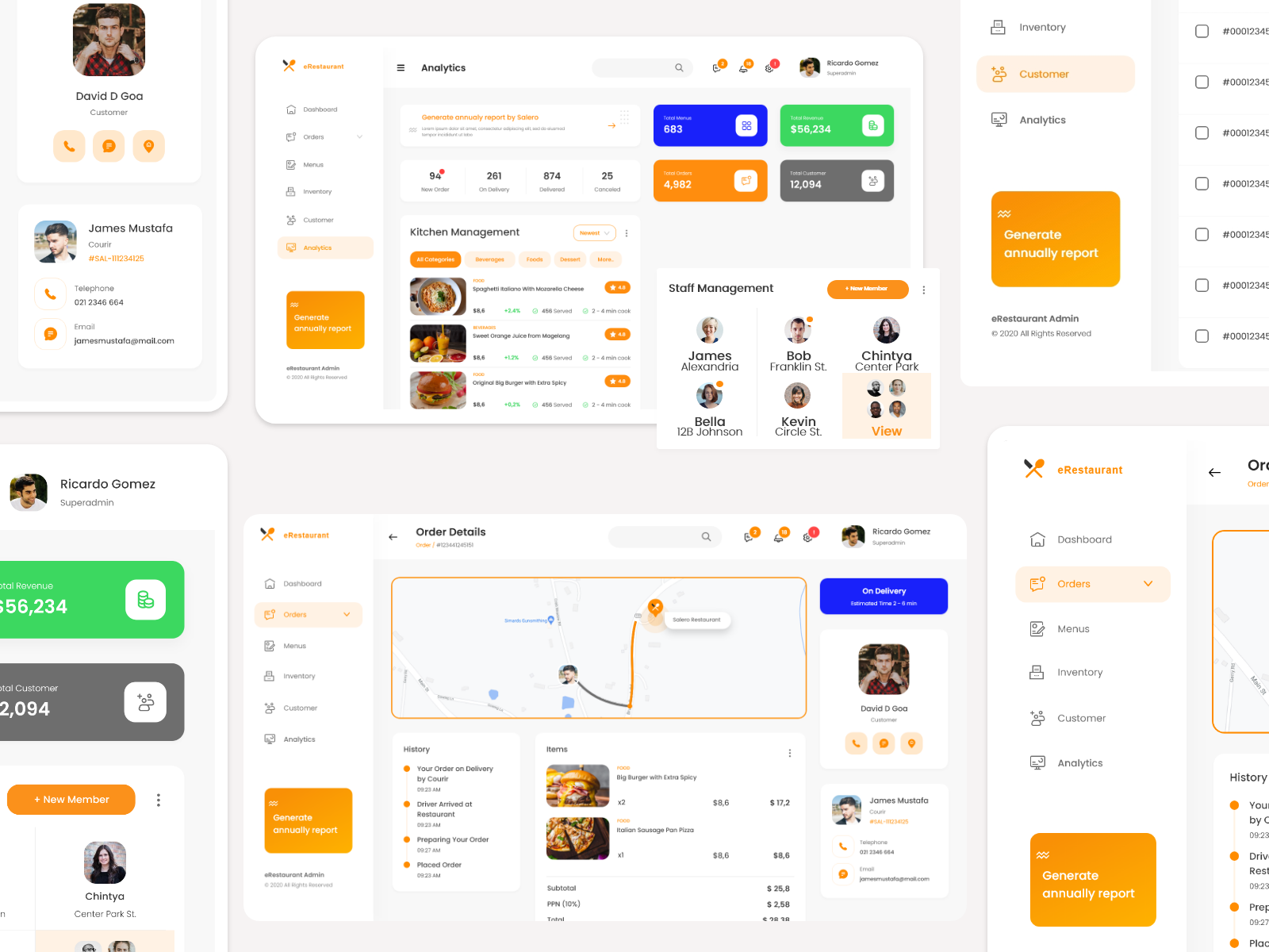 eRestaurant Management System by aPurple on Dribbble
