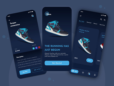 Shoes eCommerce App UI Design app clone app development ecommere app mobile app mobile app design
