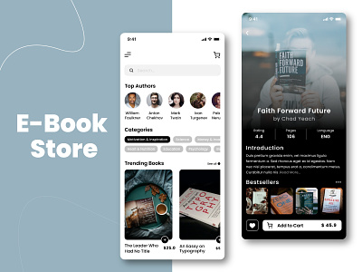 E-Book Store Mobile App UI Design app clone app development app ui e book store ecommerce app mobile app mobile app design