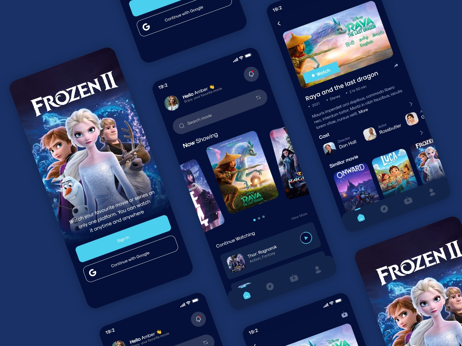 Movie Streaming App UI Design by aPurple on Dribbble