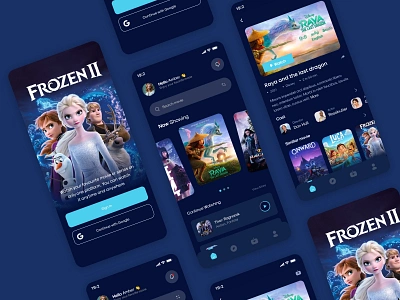 Movie Streaming App UI Design amazon prime app clone app design app development app like netflix app ui design disney plus illustration mobile app mobile app design netflix prime video ui video streaming app