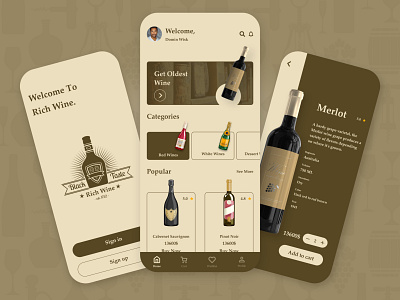 Online Liquor 🍾 Store App UI/UX Design
