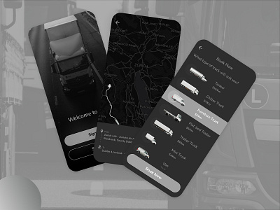 On Demand Trucking 🚚 App app clone app design app development app ui mobile app mobile app design transportation app ui trucking app trucking app ui uiux design