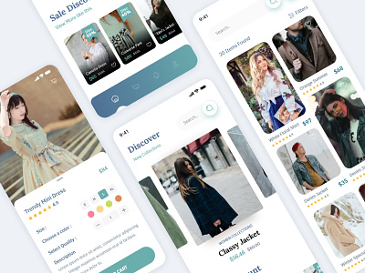 E-commerce 👗👢💄💼 Mobile App UI