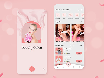 Beauty Salon App UI Design app clone app design app development beauty app development design mobile app mobile app design salon app development salon booking app ui design