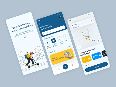 Movers and Packers App Development UI app clone app design app development mobile app mobile app design movers app development ondemand app development packers app development packers movers
