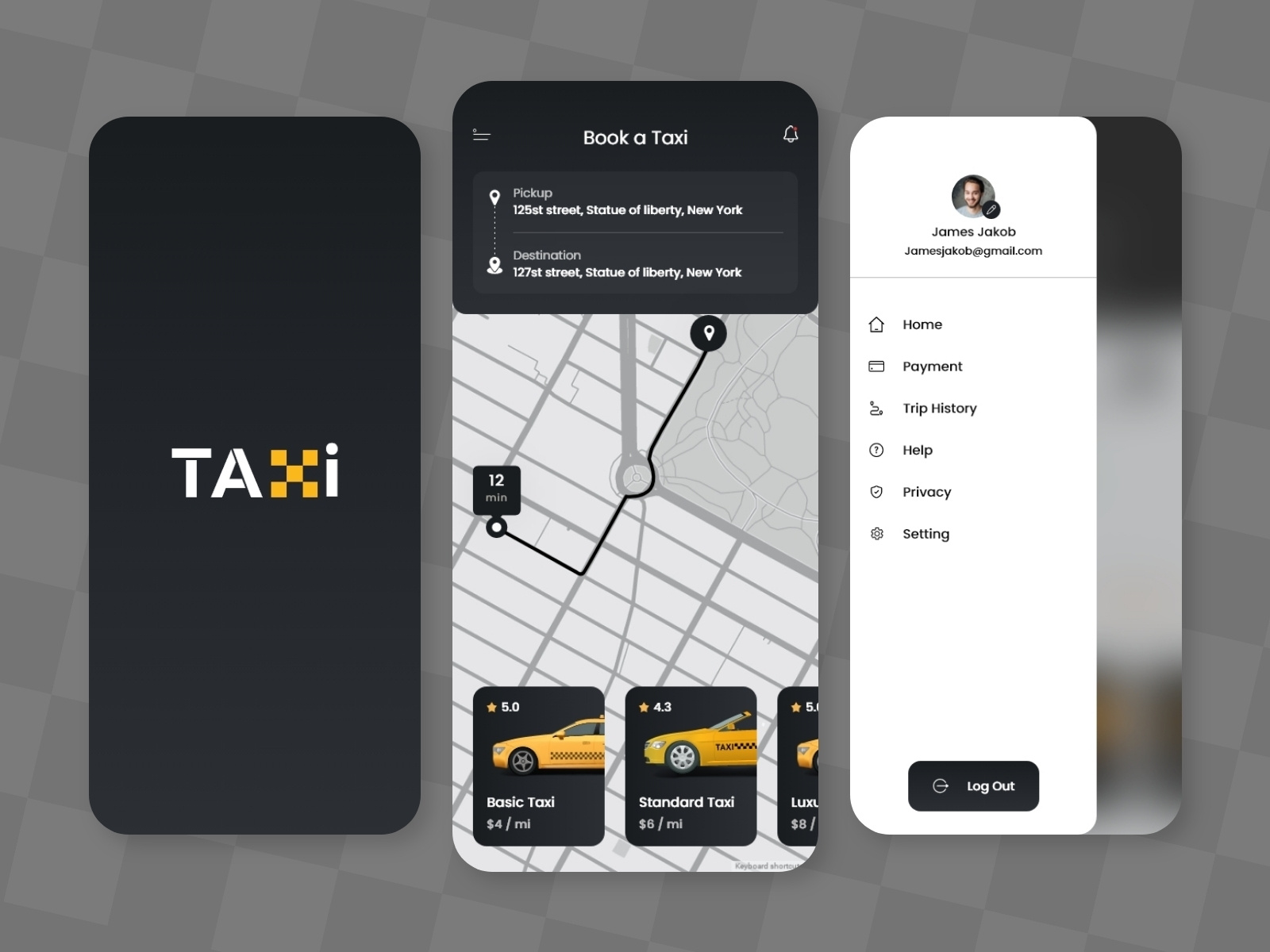 Online Taxi Booking App Concept by aPurple on Dribbble