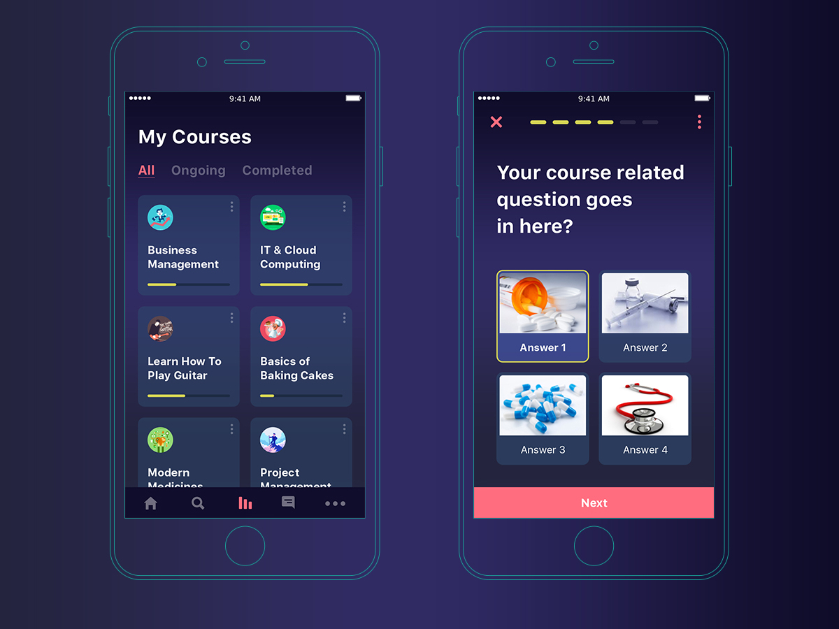 Mobile App for School Management by aPurple on Dribbble