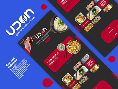 Website - Japanese Noodles Resturant branding illustration ui ux