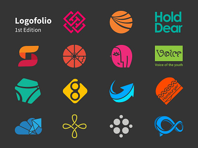 Logofolio - 1st Edition branding design illustration logo typography vector