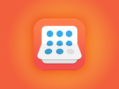 Calendar app application calendar gradient icon ios iphone logo orange