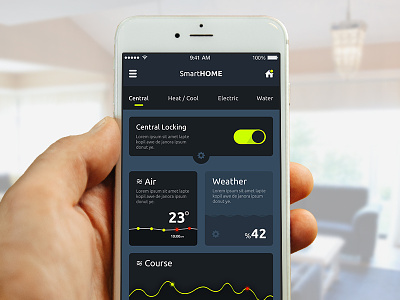 SmartHome Mobile UI/UX app application clean creative design home interface ios mobile smart ui ux