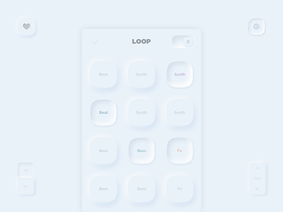 Loop Neumorphism Light Ui android app application creative design interface ios iphone mobile skeumorphic ui ui design ux