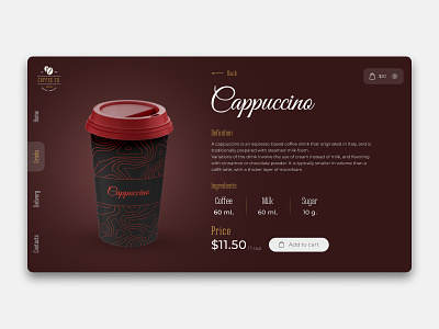 Coffee Shop branding design figma illustration minimal photoshop typography ui web website