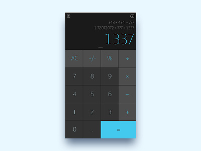 Daily UI – 004 Calculator 004 app calculator concept dailyui interface mobile ui ux