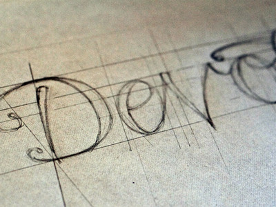 Devoted design lettering script sketch typography