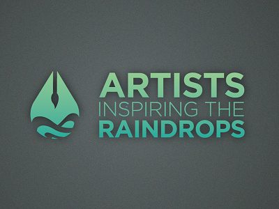 Artists Inspiring the Raindrops artist blue brush drop droplet green logo non profit organization raindrop ripple typography