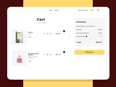 dailyui02 checkout checkout coffee dailyui dailyui 002