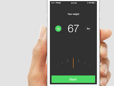 Minimalist Scale explorations ios iphone profile scale ui ux weight