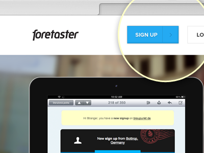 Foretaster web / Full preview attached clean foretaster landing page simple web webdesign