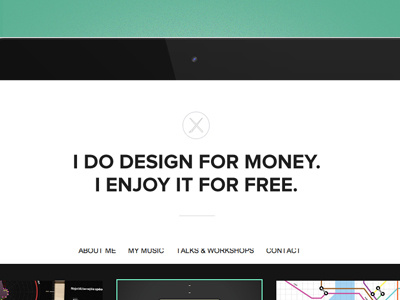 My new personal tagline :) design motto portfolio tagline typo web