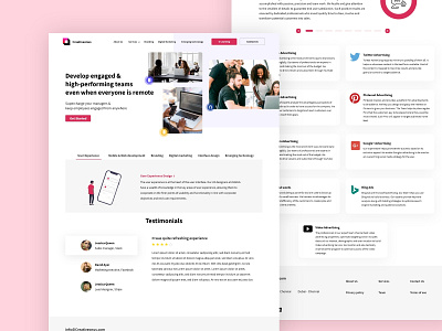 Creativeonus Agency Website Design agency design landing design landing page ui design ux design visual design web design web ui