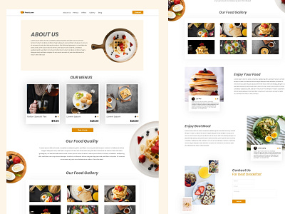 Food Lover Landing page design landing page ui design ux design visual design web design