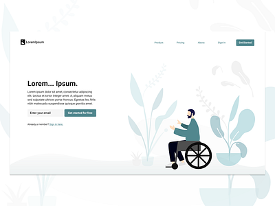 #dailyui003 - Landing Page design ui ux web design