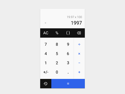 #dailyui004 - Basic Calculator android app calculator dailyui dailyui004 design flat mobile ui ux