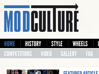 Modcultre logo mod navigation website