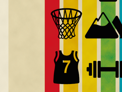 Basket Icon for Sports Poster