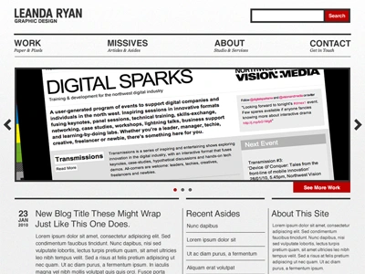 Lighter Scheme grey helvetica portfolio red site slider texture