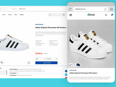 E-commerce concept product page