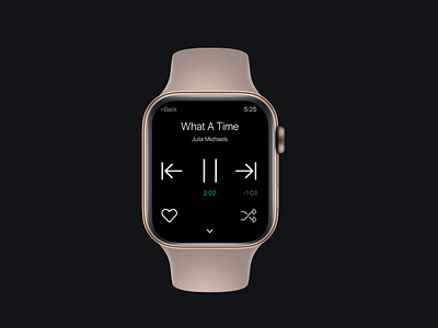 Dailyui - Day 9 Music player for Apple Watch apple applewatch dailyui