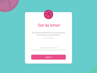 Dailyui - Day015 - Popup dailyui newsletter popup signup