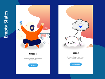Empty state Collection Vol. 1 coupon code empty state empty state empty state collection empty states error page illustration internet connection error internet error page poor internet connection screen poor internet connection ui ui uidesign