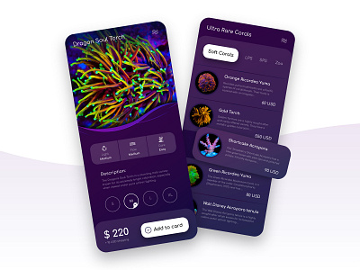 Coral farm app design