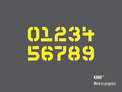 Kamo Stencil font kamo modular monospaced numerals stencil type typeface typography