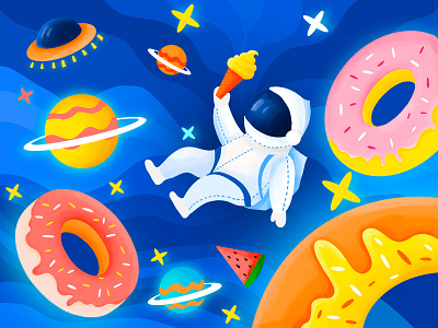 Donut universe child spaceman universe