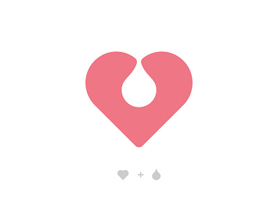 HEART DROP LOGO. design dribbble flat icon illustration logo minimal vector