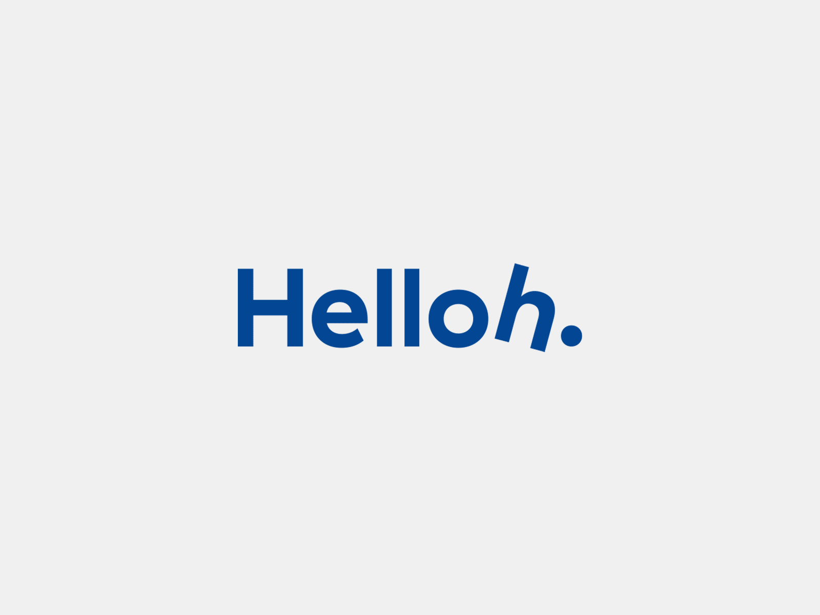 Helloh. design logo logotype typography