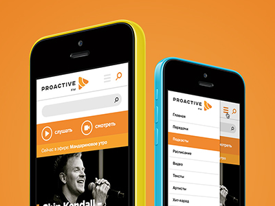 Proactive FM. Mobile version mobile ui ux website