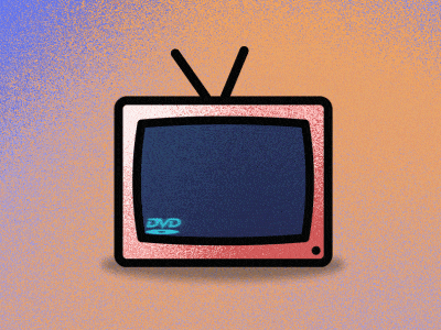 DVD logo hitting the corner aftereffects antenna bad tv colors dvd gif gradient grain illustrator motiongraphics noise nostalgia nostalgic old television times tv video