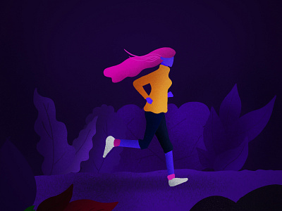Be Fit, be Active affinity design gradient grains graphic illustrator ipad jogging procreate sketching vector