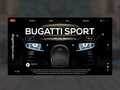Bugatti Web Design app branding design icon identity ios minimal mobile ui ux web website