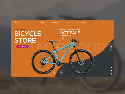 Bicycle Store Web Design app branding design icon identity ios minimal mobile ui ux web website
