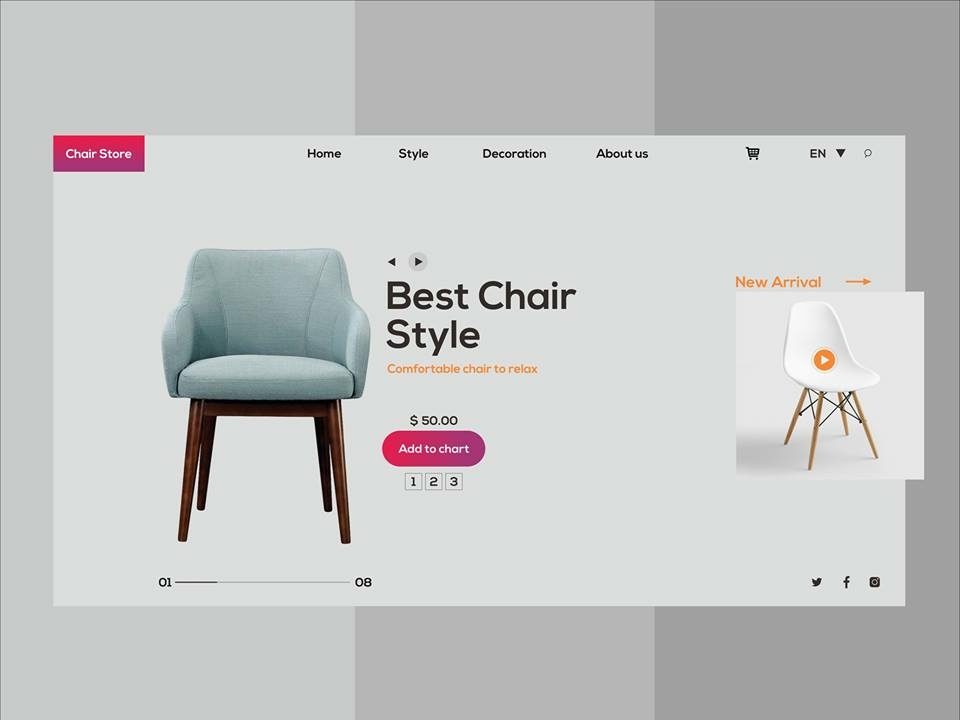 Web Chair Store By Ali Falaqi On Dribbble